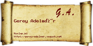Gerey Adelmár névjegykártya